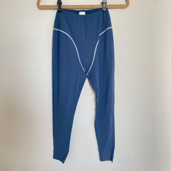 WeWoreWhat Revolve Women's Athletic Boxer Leggings Navy Blue White Piping Size S - Picture 1 of 8